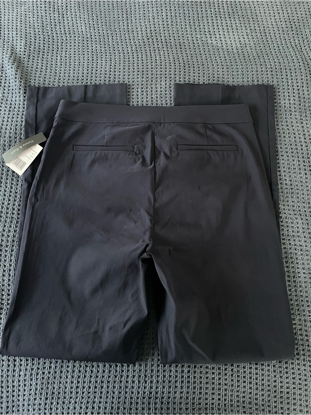 Violets & Roses | Women’s High Rise Straight Pant | Work Pants in Navy | NWT - Picture 6 of 15